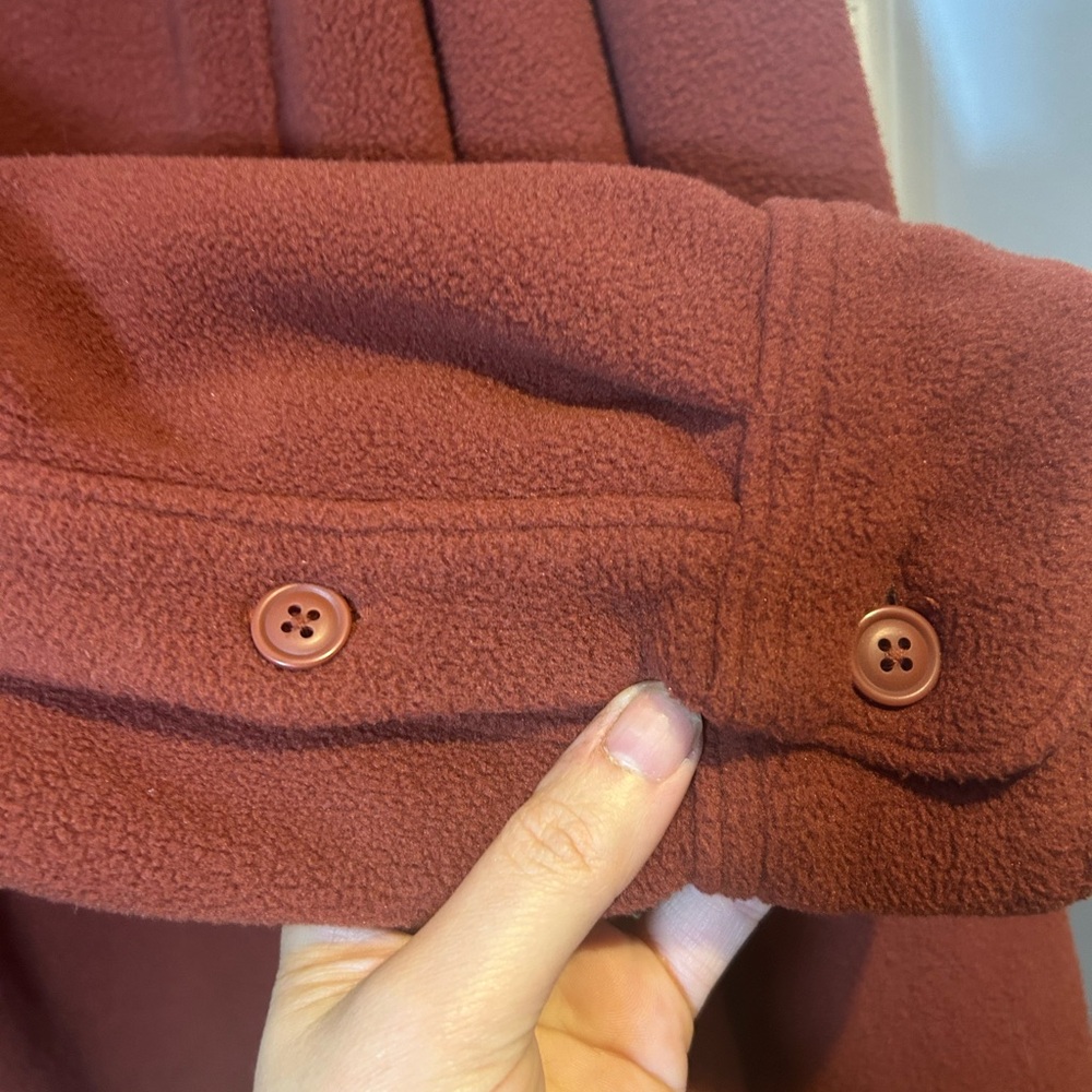 L.L. Bean Fleece Button-Down Shirt | XL | Rust Color‎ - Picture 5 of 6